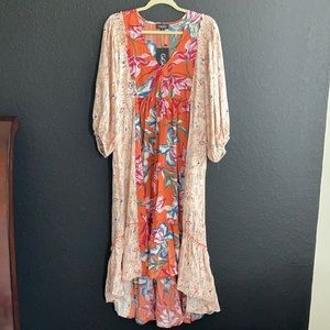 Floral high-low Maxi Dress